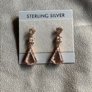 Thomas Lane rose gold drop earrings